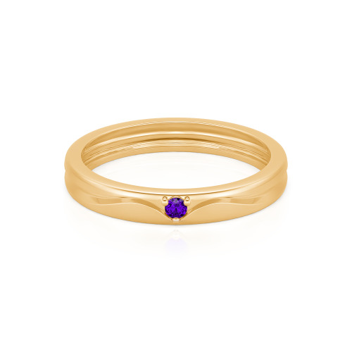 Jeulia Simple Custom Men's Wedding Band with Wavy Lines Design