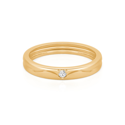 Jeulia Simple Custom Men's Wedding Band with Wavy Lines Design