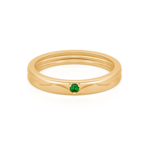 Jeulia Simple Custom Men's Wedding Band with Wavy Lines Design
