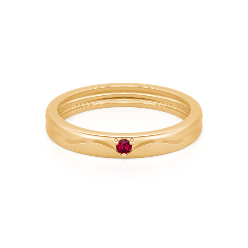 Jeulia Simple Custom Men's Wedding Band with Wavy Lines Design