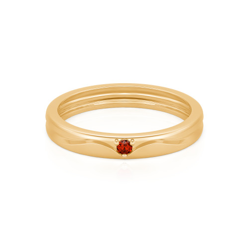 Jeulia Simple Custom Men's Wedding Band with Wavy Lines Design