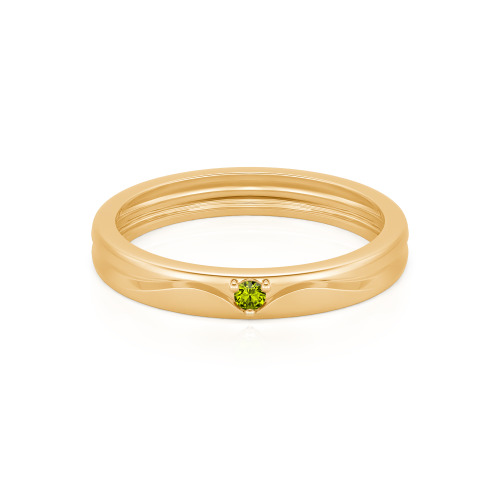Jeulia Simple Custom Men's Wedding Band with Wavy Lines Design