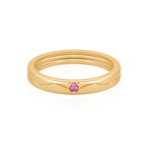 Jeulia Simple Custom Men's Wedding Band with Wavy Lines Design
