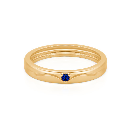 Jeulia Simple Custom Men's Wedding Band with Wavy Lines Design