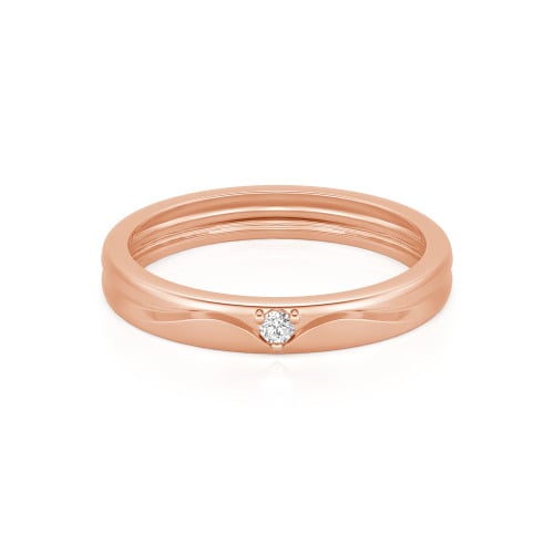 Jeulia Simple Custom Men's Wedding Band with Wavy Lines Design