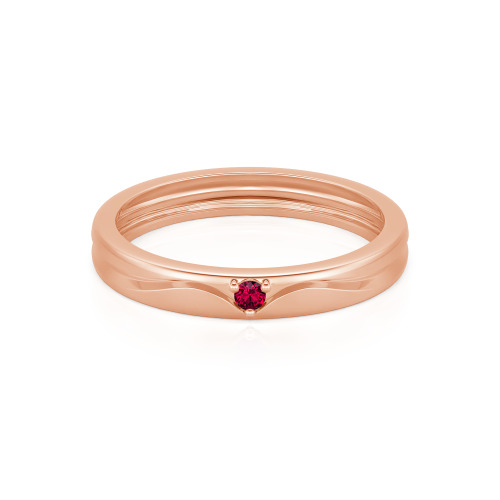 Jeulia Simple Custom Men's Wedding Band with Wavy Lines Design
