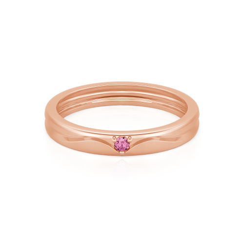 Jeulia Simple Custom Men's Wedding Band with Wavy Lines Design