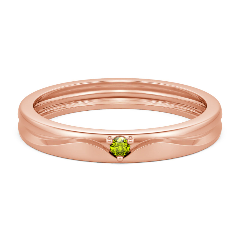 Jeulia Simple Custom Men's Wedding Band with Wavy Lines Design