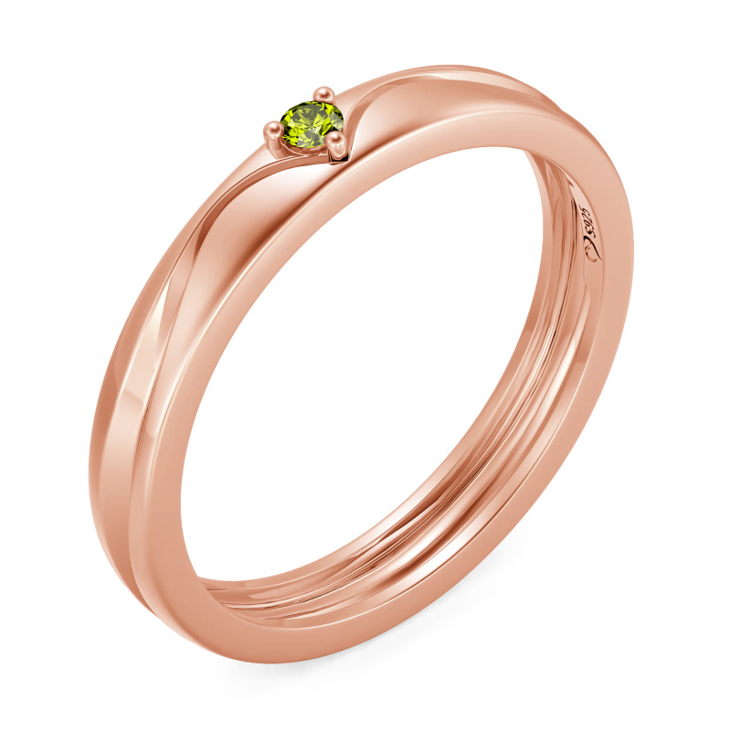 Jeulia Simple Custom Men's Wedding Band with Wavy Lines Design