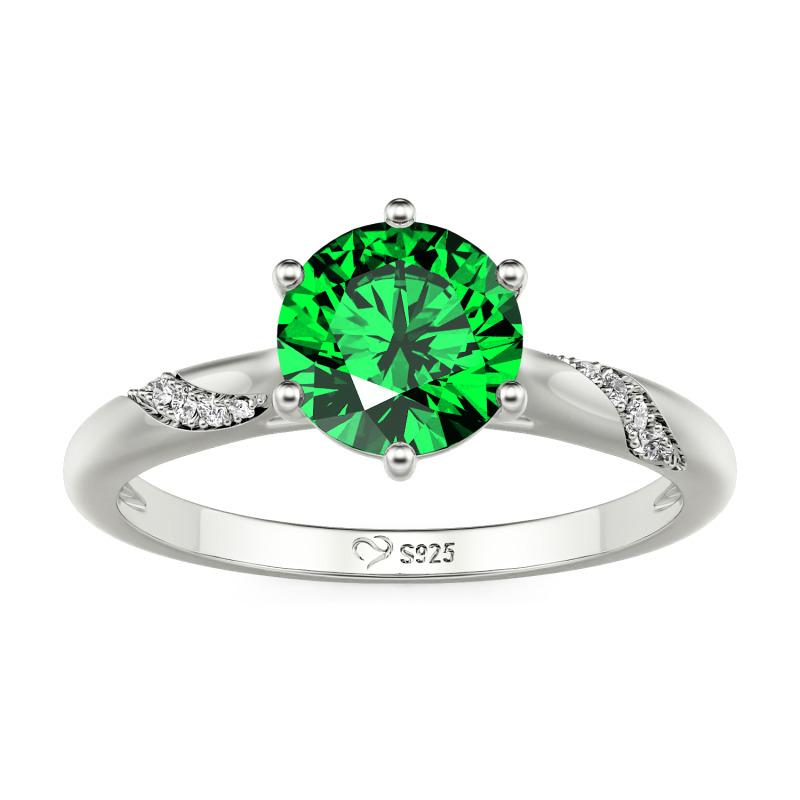 Jeulia Custom Twist Design Solitaire Wedding Band for Women