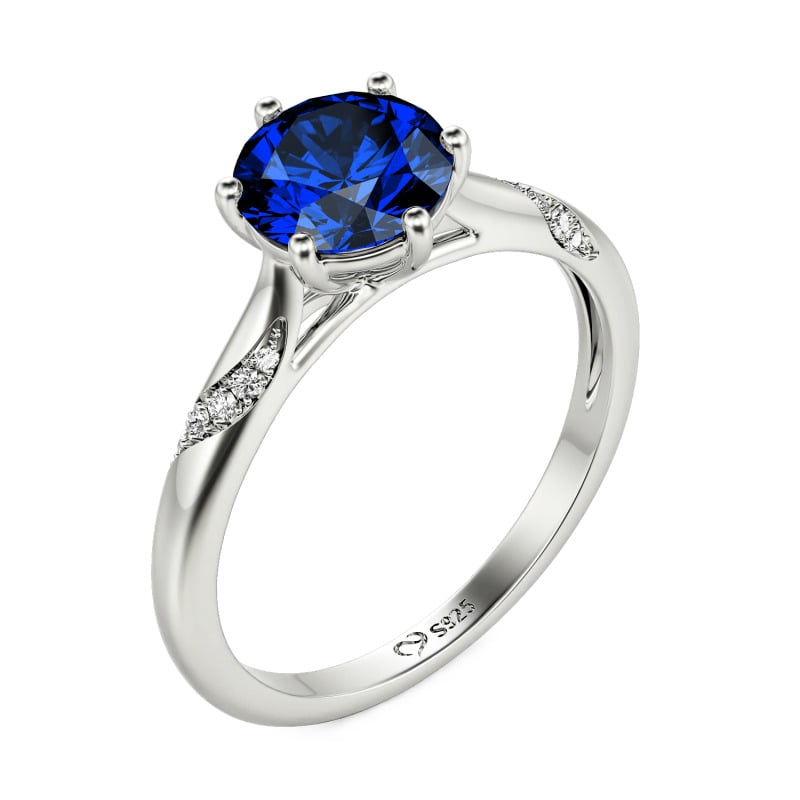 Jeulia Custom Twist Design Solitaire Wedding Band for Women