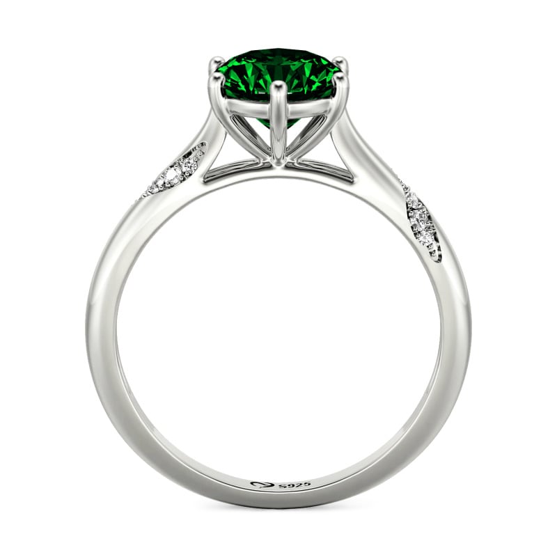 Jeulia Custom Twist Design Solitaire Wedding Band for Women