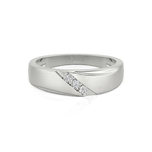Jeulia Classic Diagonal Custom Men's Wedding Band