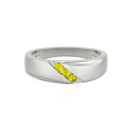 Jeulia Classic Diagonal Custom Men's Wedding Band
