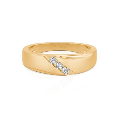 Jeulia Classic Diagonal Custom Men's Wedding Band