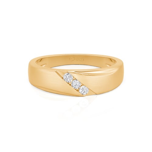 Jeulia Classic Diagonal Custom Men's Wedding Band