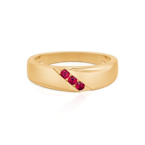 Jeulia Classic Diagonal Custom Men's Wedding Band