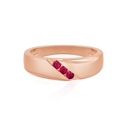 Jeulia Classic Diagonal Custom Men's Wedding Band