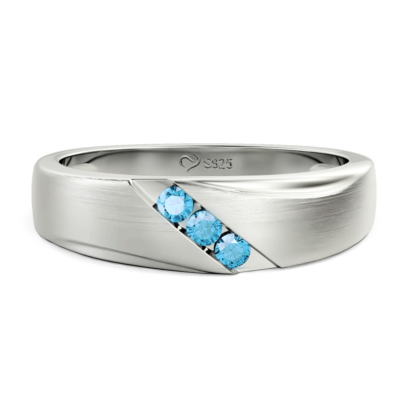 Jeulia Classic Diagonal Custom Men's Wedding Band