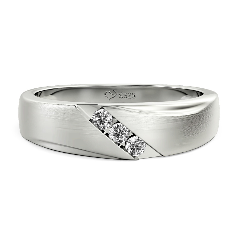 Jeulia Classic Diagonal Custom Men's Wedding Band