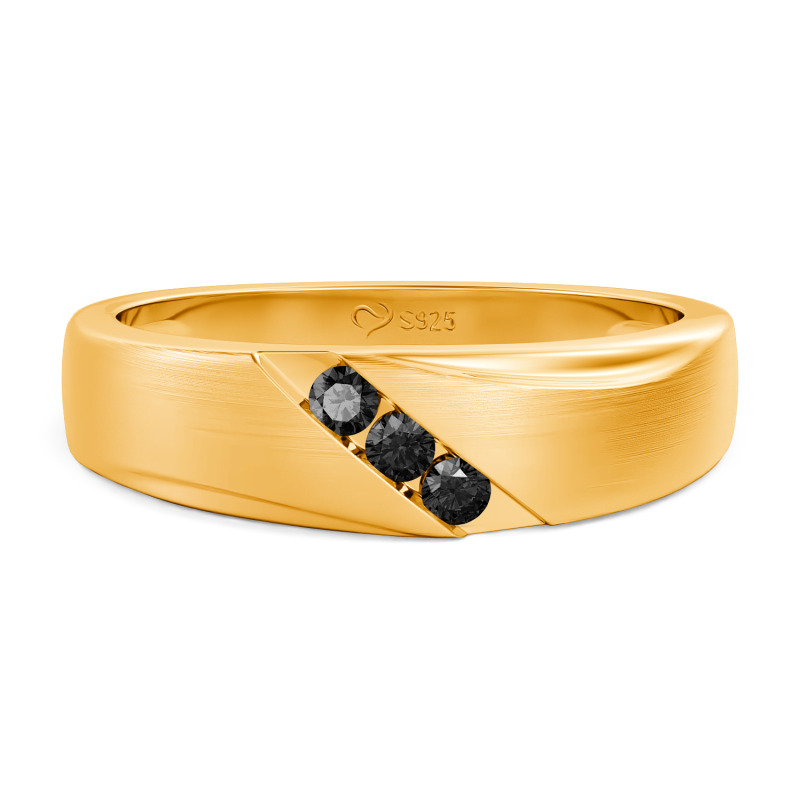 Jeulia Alianza de Boda para Hombre Diagonal Clásica Personalizada