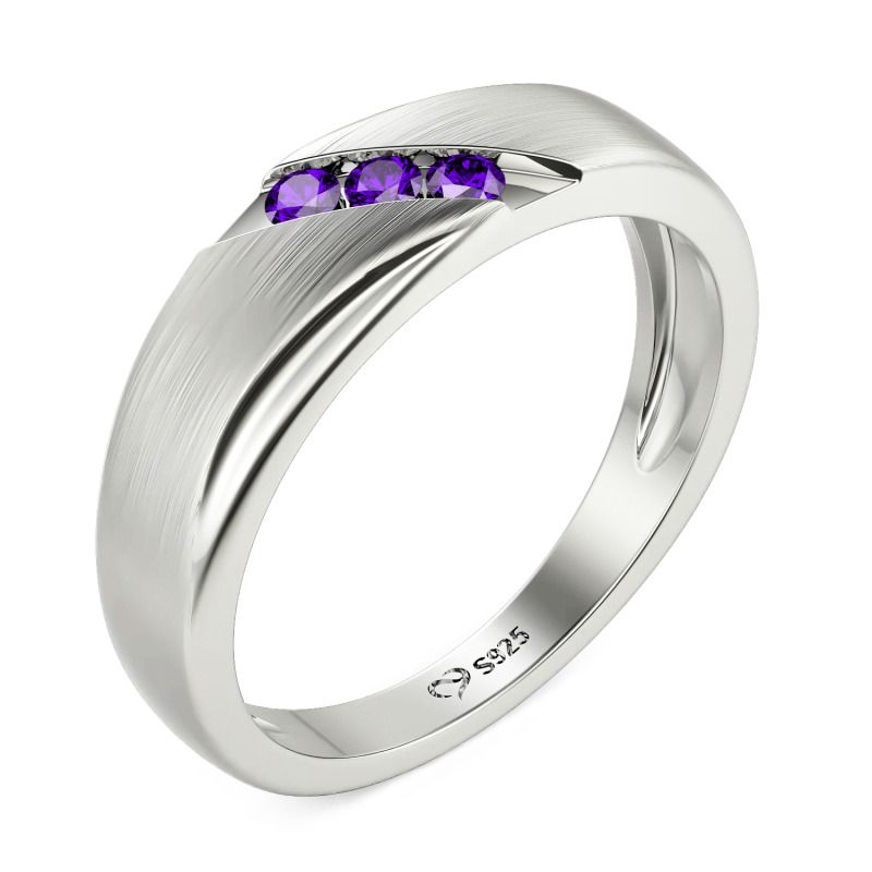 Jeulia Classic Diagonal Custom Men's Wedding Band