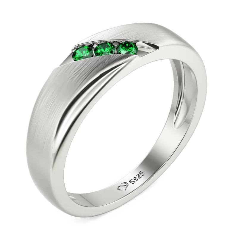 Jeulia Classic Diagonal Custom Men's Wedding Band