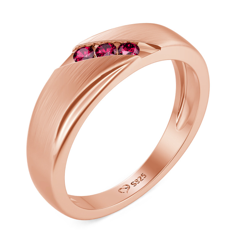 Jeulia Alianza de Boda para Hombre Diagonal Clásica Personalizada