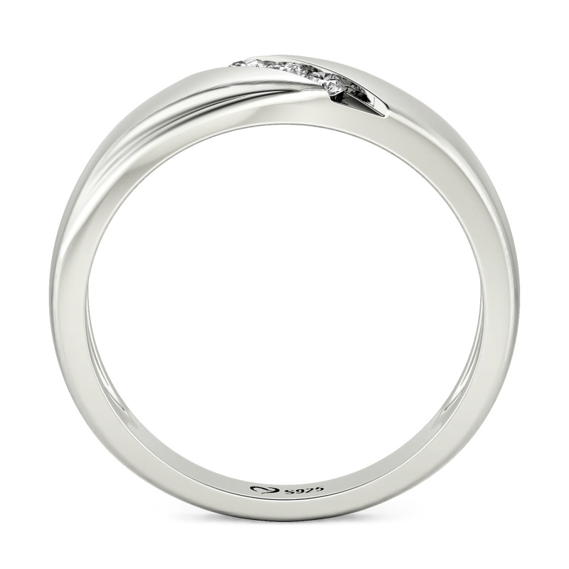 Jeulia Classic Diagonal Custom Men's Wedding Band