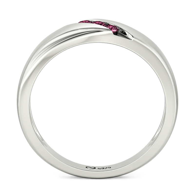 Jeulia Classic Diagonal Custom Men's Wedding Band