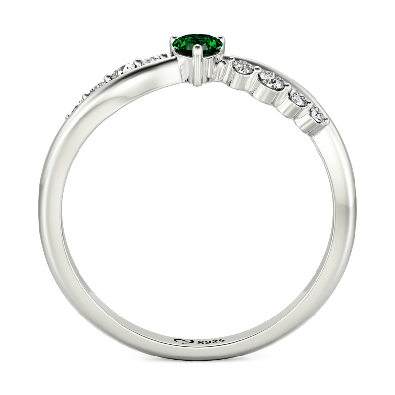 Jeulia Custom Twist Heart Wedding Ring