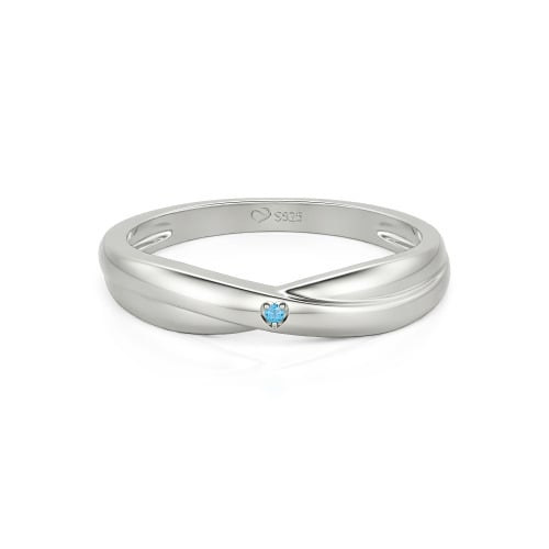 Jeulia Simple Custom Solitaire Men's Wedding Twist Band