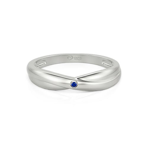 Jeulia Simple Custom Solitaire Men's Wedding Twist Band