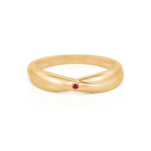 Jeulia Simple Custom Solitaire Men's Wedding Twist Band
