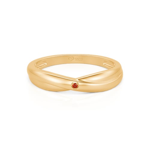 Jeulia Simple Custom Solitaire Men's Wedding Twist Band