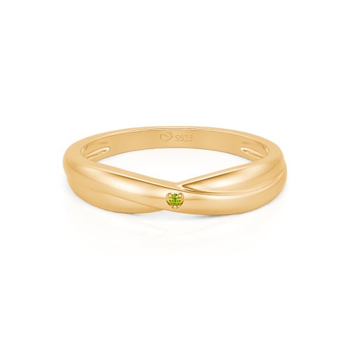 Jeulia Simple Custom Solitaire Men's Wedding Twist Band