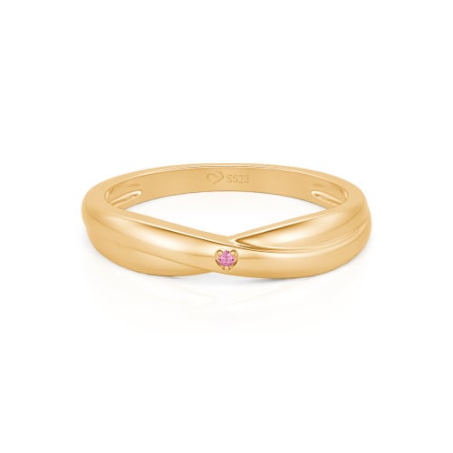 Jeulia Simple Custom Solitaire Men's Wedding Twist Band
