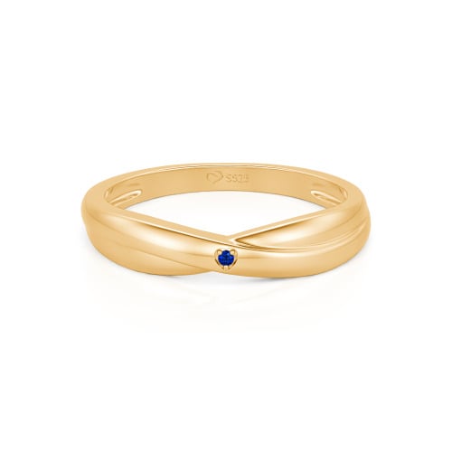 Jeulia Simple Custom Solitaire Men's Wedding Twist Band