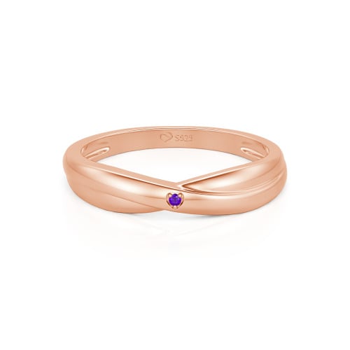 Jeulia Simple Custom Solitaire Men's Wedding Twist Band