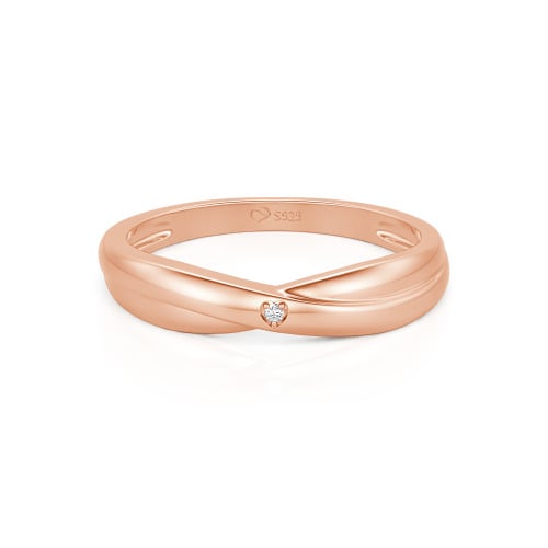 Jeulia Simple Custom Solitaire Men's Wedding Twist Band