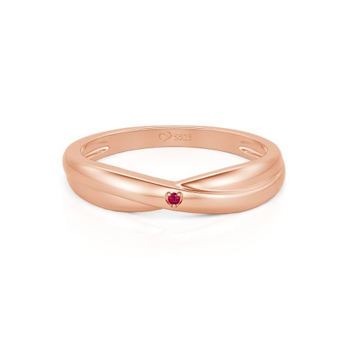 Jeulia Simple Custom Solitaire Men's Wedding Twist Band
