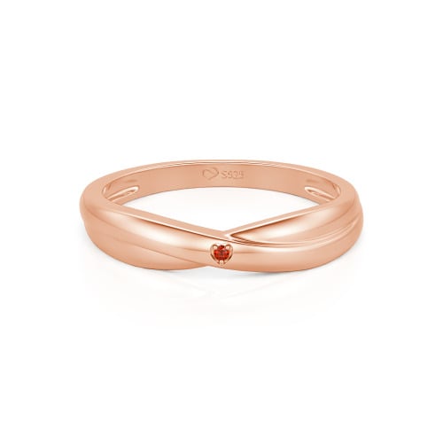 Jeulia Simple Custom Solitaire Men's Wedding Twist Band
