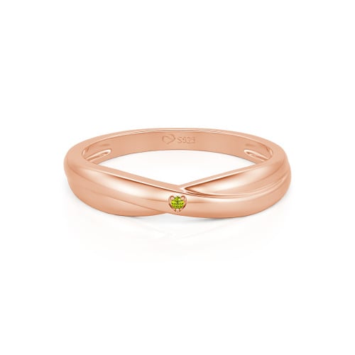 Jeulia Simple Custom Solitaire Men's Wedding Twist Band