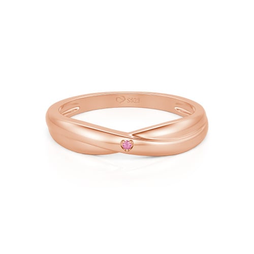 Jeulia Simple Custom Solitaire Men's Wedding Twist Band
