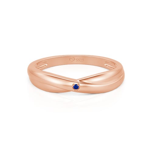 Jeulia Simple Custom Solitaire Men's Wedding Twist Band