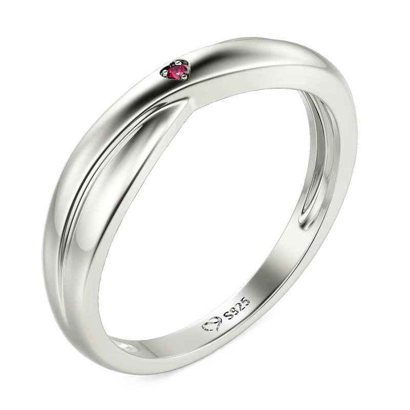 Jeulia Alianza Pareja de Boda para Hombre Solitario Simple Personalizada Trenzada