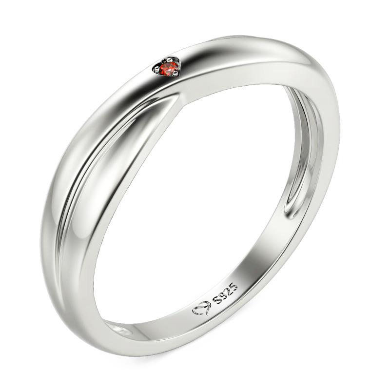 Jeulia Alianza Pareja de Boda para Hombre Solitario Simple Personalizada Trenzada