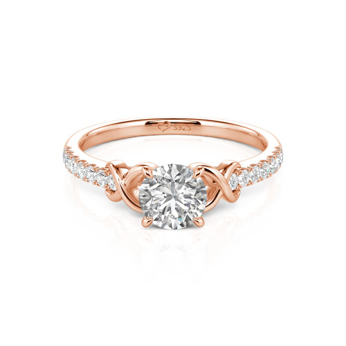 Jeulia Custom Infinity Round Engagement Ring for Women