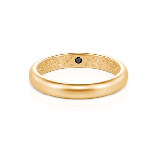 Jeulia Men's Inside-Engraved Vine Wedding Band 10K/14K/18K Gold Platinum