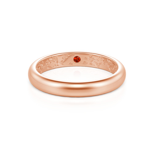 Jeulia Men's Inside-Engraved Vine Wedding Band 10K/14K/18K Gold Platinum